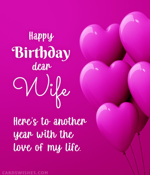 Happy Birthday, Dear Wife! Here's to another year with the love of my life.