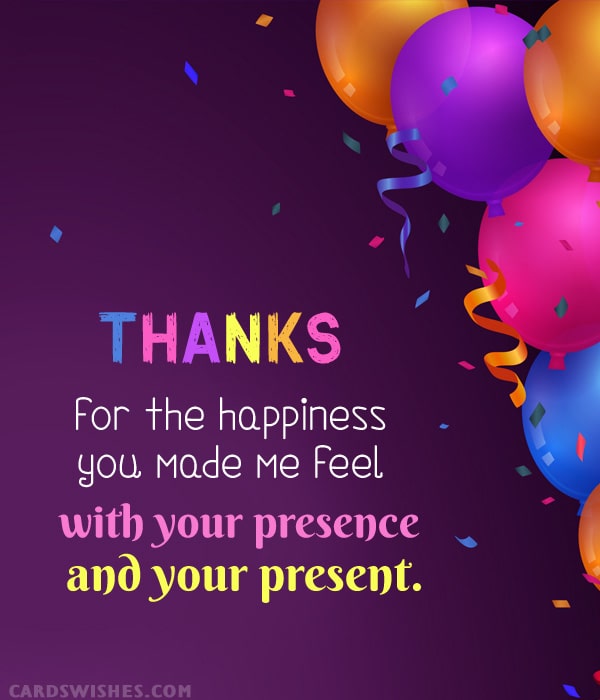 30+ Sweet Thank You Messages for Birthday Gift