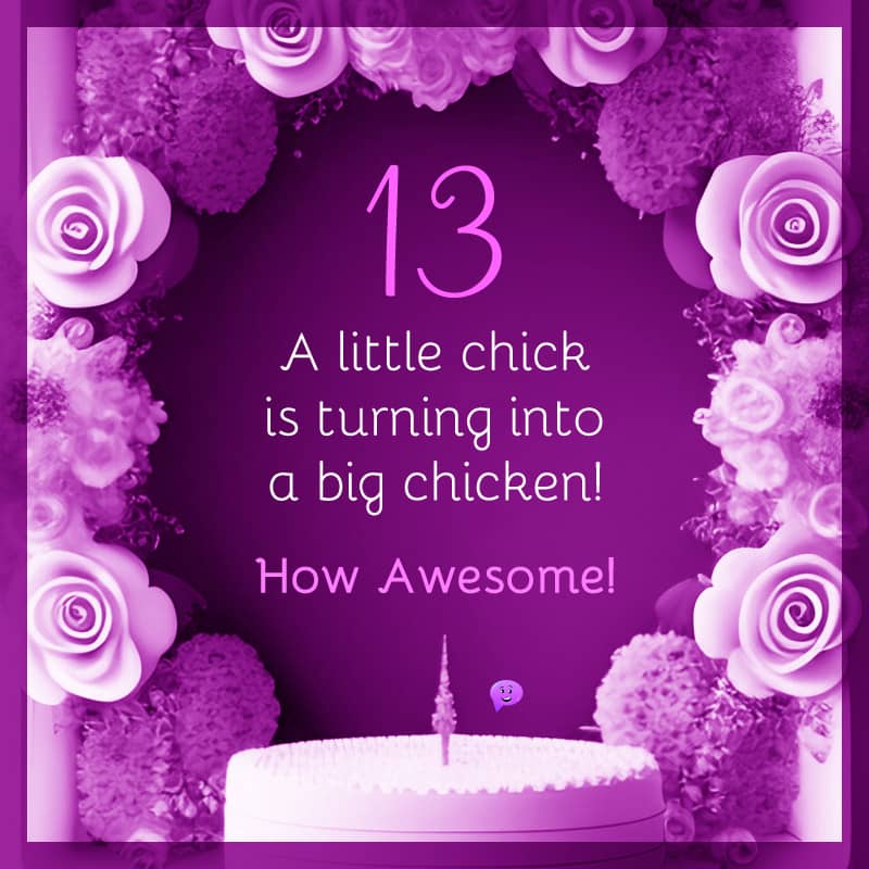 A little chick is turning into a big chicken! How awesome! You're a special girl.