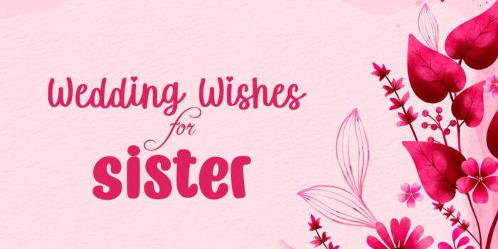 Wedding Wishes for Sister