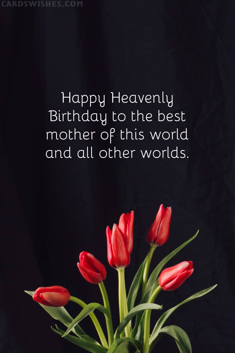 Happy Heavenly Birthday to the best mother of this world and all other worlds